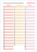 Miolo de Agenda Semanal Colors 2025