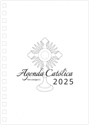 Miolo de Agenda Católica 2025 Off Set 75g 14,8x21cm 1x1  Corte Reto 