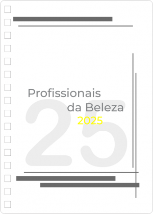Miolo de Agenda Diária Profissionais da Beleza 2025 Amarela Off Set 75g 14,8x21cm 4x4  Corte Reto 