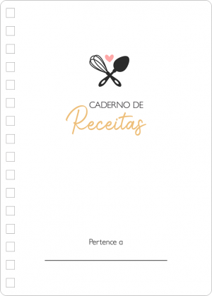 Miolo de Caderno de Receitas