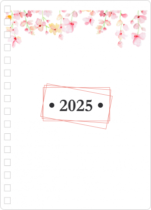 Miolo de Planner Feminino 2025 Off Set 75g 14,8x21cm 4x4  Corte Reto 