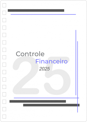 Miolo de Planner Financeiro 2025 Off Set 75g 14,8x21cm 4x4  Corte Reto 